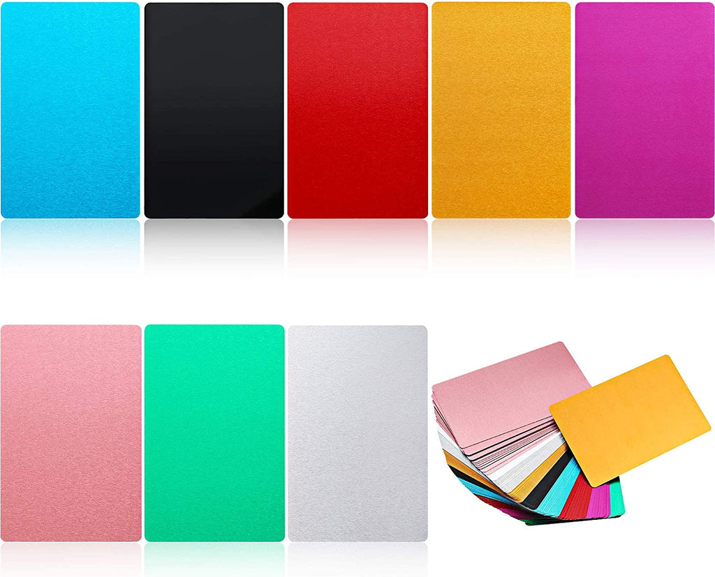 Thank You Cards Personalized Custom Luxury Stainless Steel Matte Black Gold Engrav Laser Blank 0.8mm Thick Metal Business Card