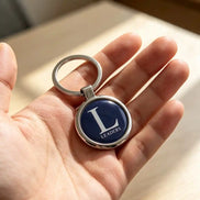 Custom Logo Metal Keychain | Round Epoxy OEM Keychain | Corporate Branded Gift