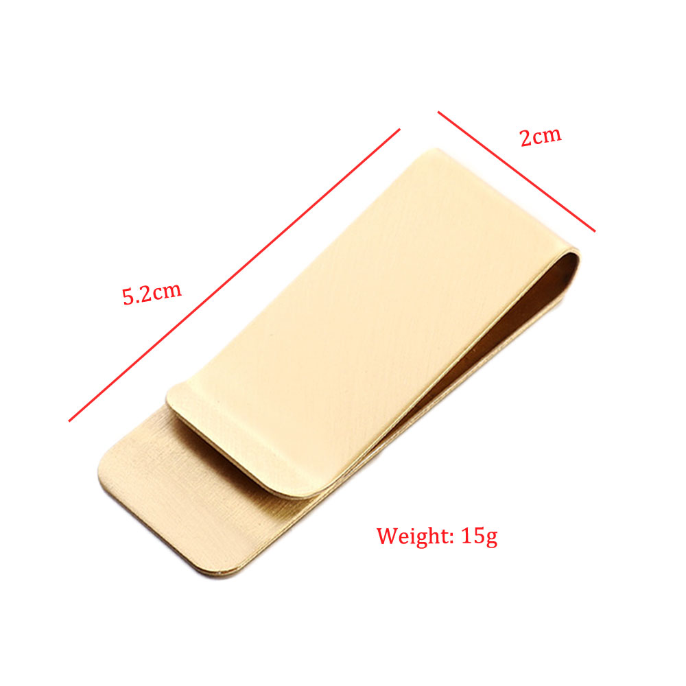 Personalized Luxury Custom Laser Engraved Logo Gold Silver Brass Money Clip for Mens Stainless Steel Metal Money Clip