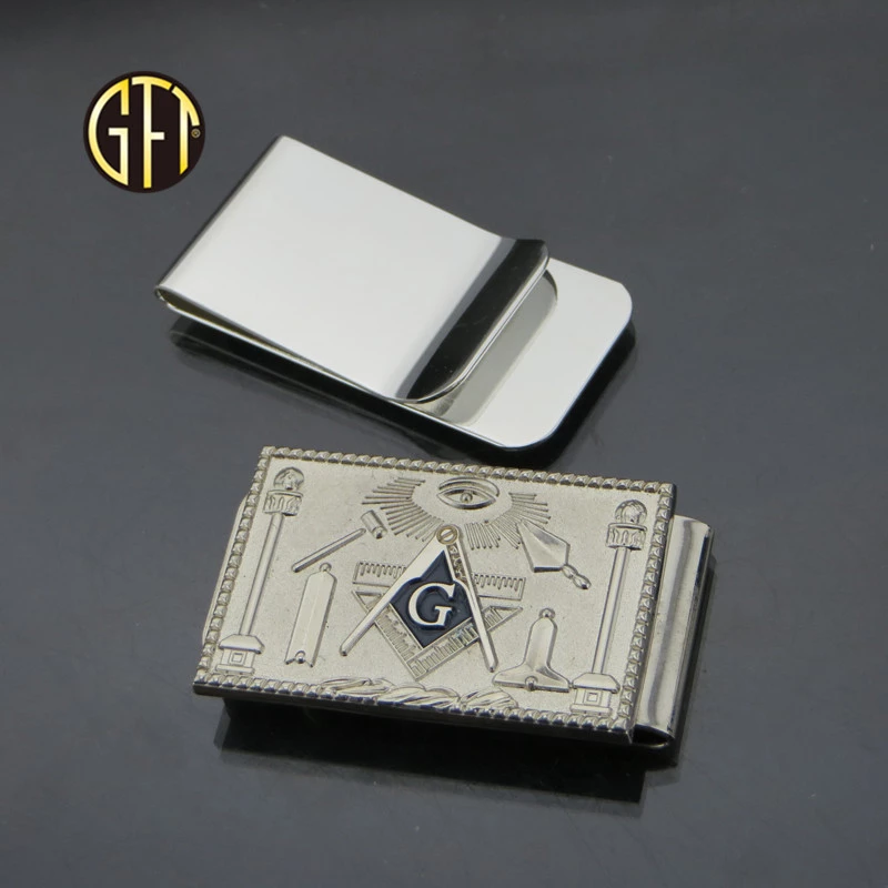 Personalized Luxury Custom Laser Engraved Logo Gold Silver Brass Money Clip for Mens Stainless Steel Metal Money Clip