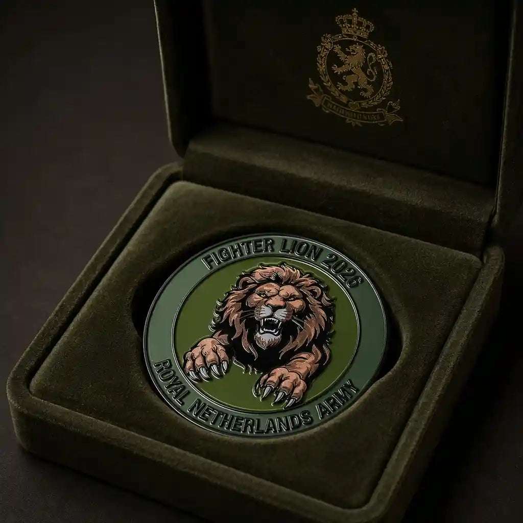 Royal Netherlands Army Fighter Lion Challenge Coin | Custom Military Coin