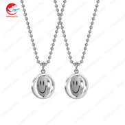 Wholesale Men Woman Custom Logo Metal Blank Engraved Stainless Steel Name Cross Heart Chains Charm Pendant Nameplate Necklace
