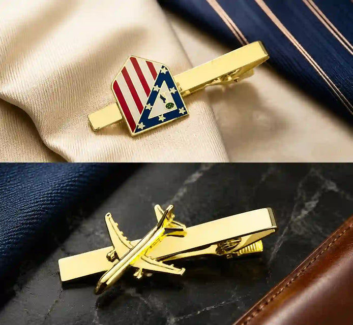 Custom Airplane Tie Clip | Personalized Metal Tie Bar