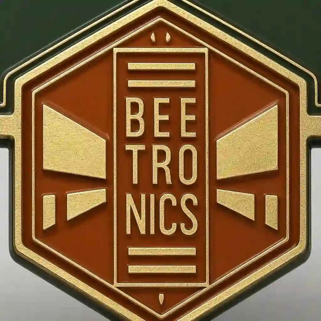 Custom Metal Guitar Pedal Faceplate & Enamel Pin Set | Beetronics Pollinator Sample - GFTCRAFTS