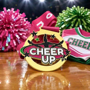 Custom Cheerleading Championship Medal | Gold Enamel Sports Award – GFTCRAFTS - GFTCRAFTS