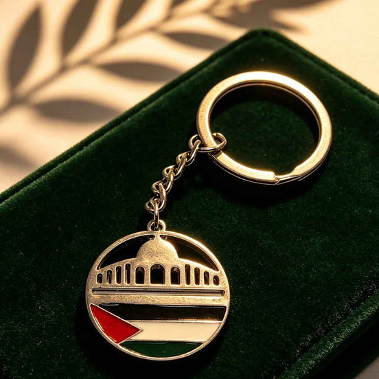 Custom Mosque Landmark Keychain | Metal Souvenir Key Ring with Flag Design – GFTCRAFTS - GFTCRAFTS