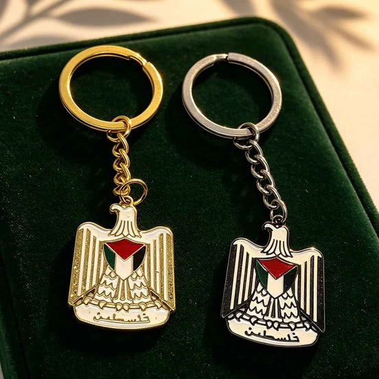 Custom Eagle Coat of Arms Keychain | Gold & Silver Metal Souvenir Key Ring – GFTCRAFTS - GFTCRAFTS