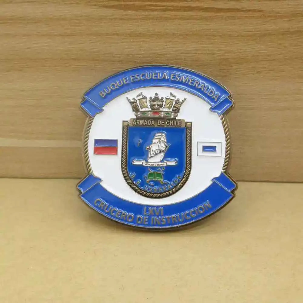 Custom Military Challenge Coin – Armada de Chile Esmeralda Commemorative Coin - GFTCRAFTS