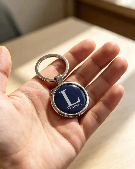 Custom Logo Metal Keychain | Round Epoxy OEM Keychain | Corporate Branded Gift - GFTCRAFTS