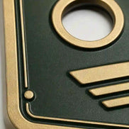 Custom Metal Guitar Pedal Faceplate & Enamel Pin Set | Beetronics Pollinator Sample - GFTCRAFTS