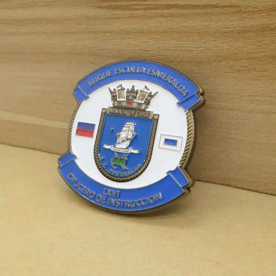 Custom Military Challenge Coin – Armada de Chile Esmeralda Commemorative Coin - GFTCRAFTS