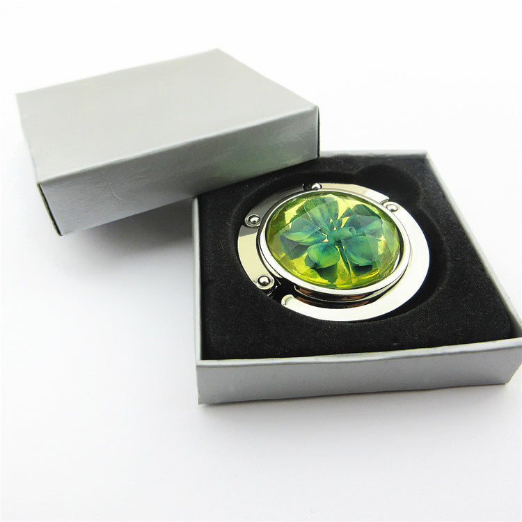 Custom Creative Table Top Folding Purse Hook Handbag Holder Accessories Metal Bag Hanger