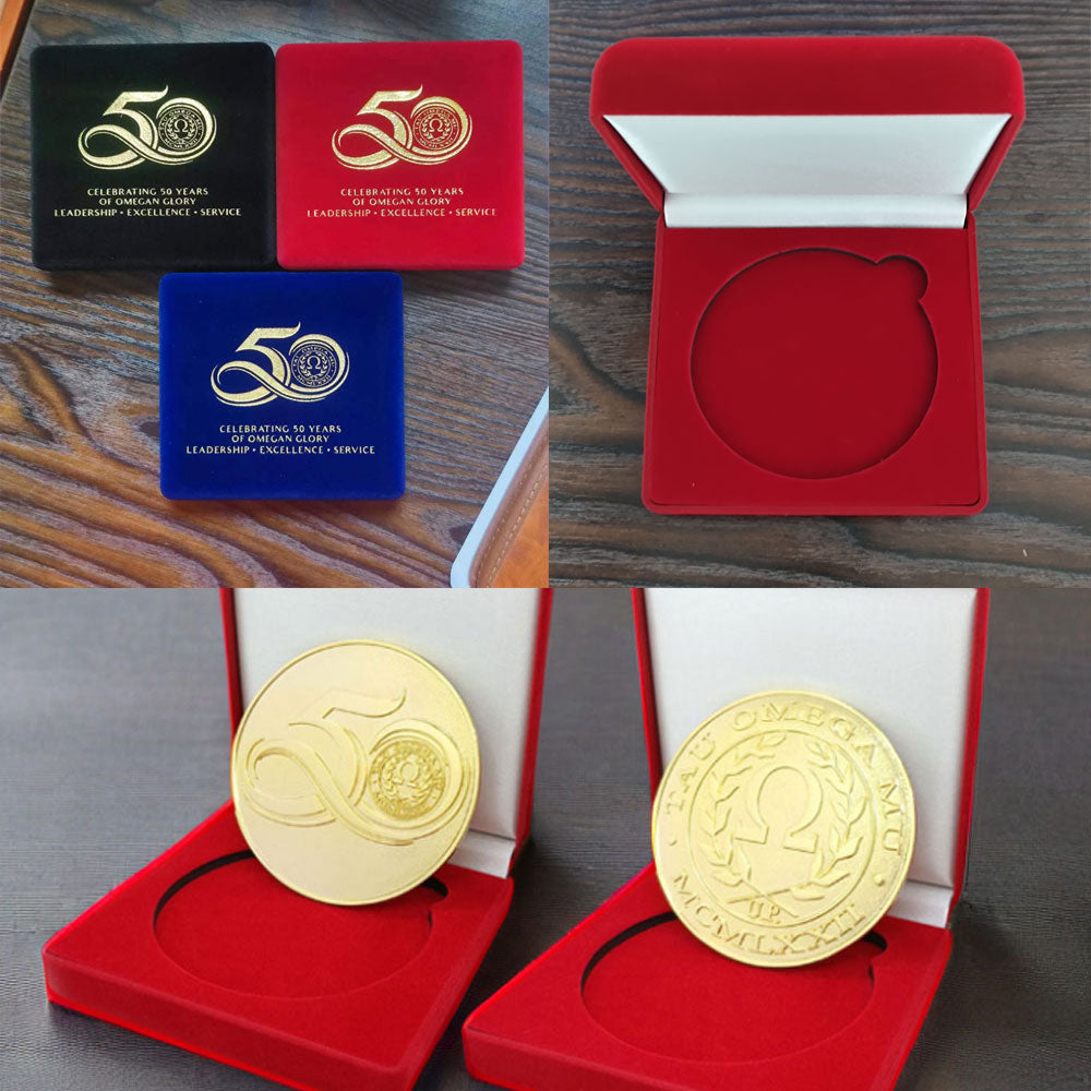 Customized Design Logo Velvet Commemorative Challenge Coins Gift Box Metal Stamping Soft Enamel Zinc Alloy Custom Challenge Coin