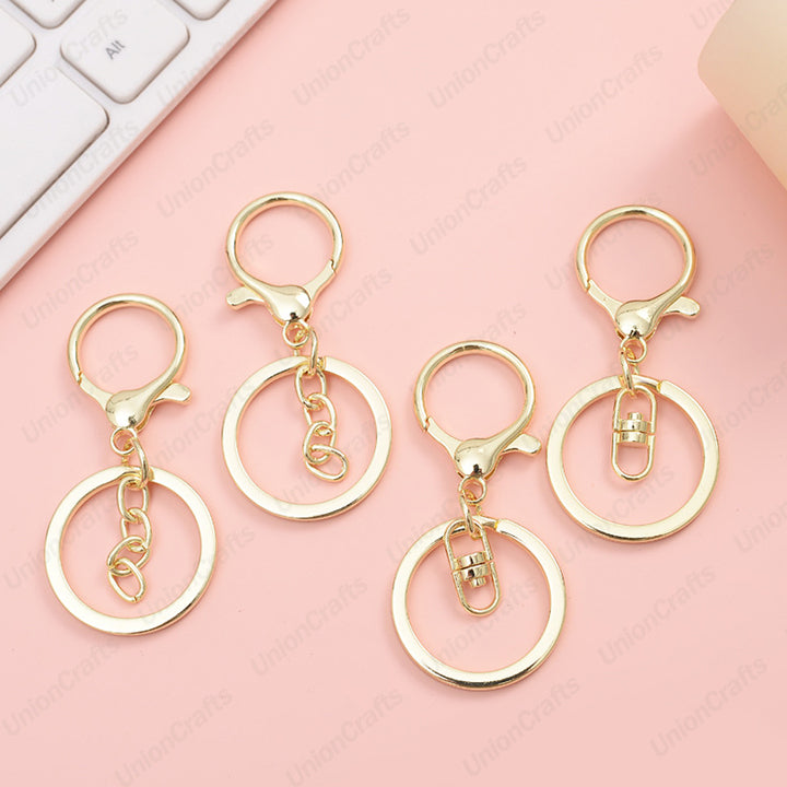 Wholesale Personalised Metal Zinc Alloy Key Ring Chain Charm Clip Accessory Sets Hooks Keyring Lobster Clasp Keychain