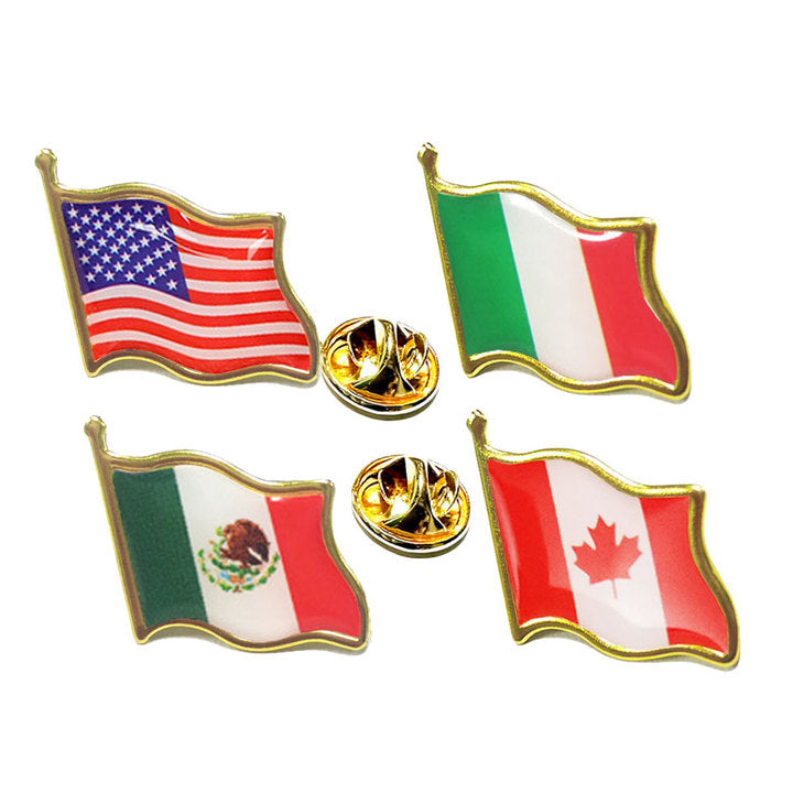 Custom Logo Soft Hard Enamel World Flag Pins Metal Magnetic Ukraine American Palestine Country Flag Lapel Pin Badge