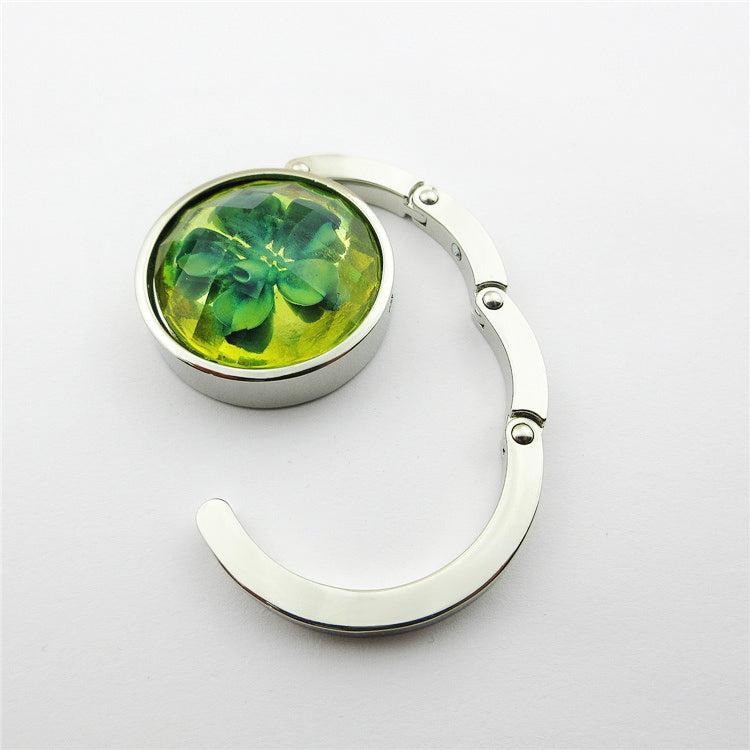 Custom Creative Table Top Folding Purse Hook Handbag Holder Accessories Metal Bag Hanger