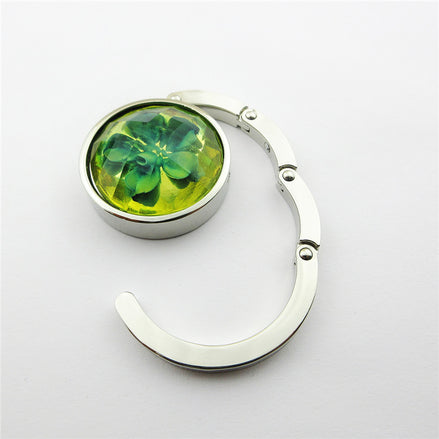 Custom Creative Table Top Folding Purse Hook Handbag Holder Accessories Metal Bag Hanger