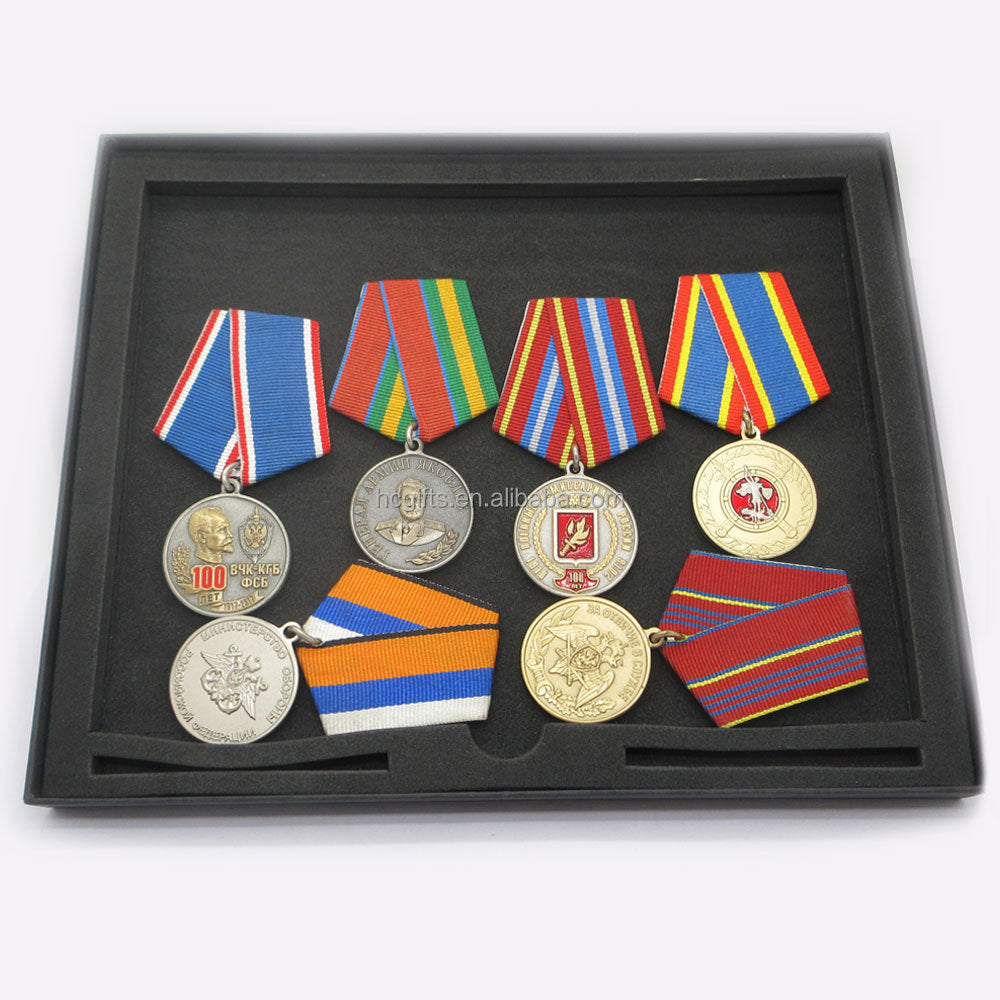 Custom Design High Quality Sports Medals Souvenir Enamel Medal with Velvet Box