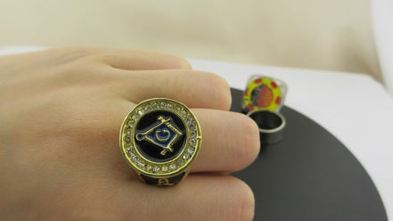 Personalized Custom logo Gold Silver Brass Soft Hard Enamel Sports Metal Championship Rings