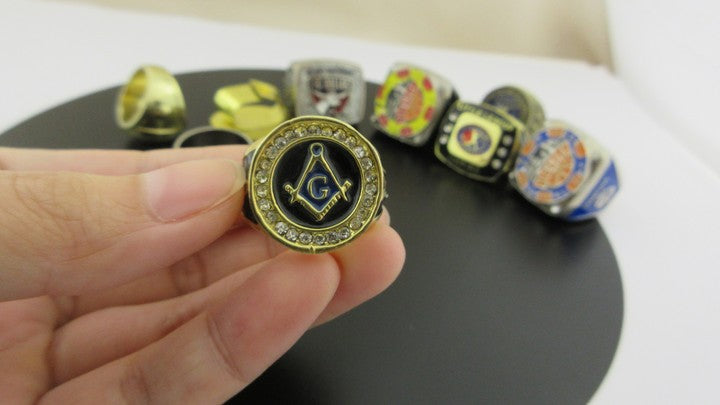 Personalized Custom logo Gold Silver Brass Soft Hard Enamel Sports Metal Championship Rings