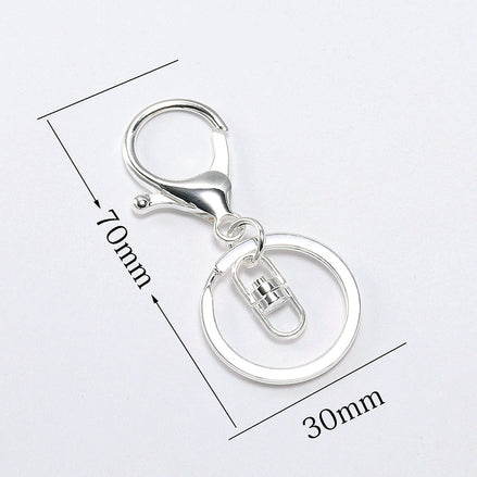 Wholesale Personalised Metal Zinc Alloy Key Ring Chain Charm Clip Accessory Sets Hooks Keyring Lobster Clasp Keychain