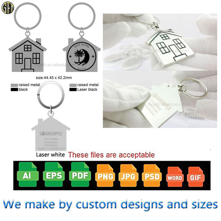 Wholesale Custom Graduation Teachers Souvenir Round Shaped Key Chain Laser Engraved Logo Metal Blank Keychain Keyring