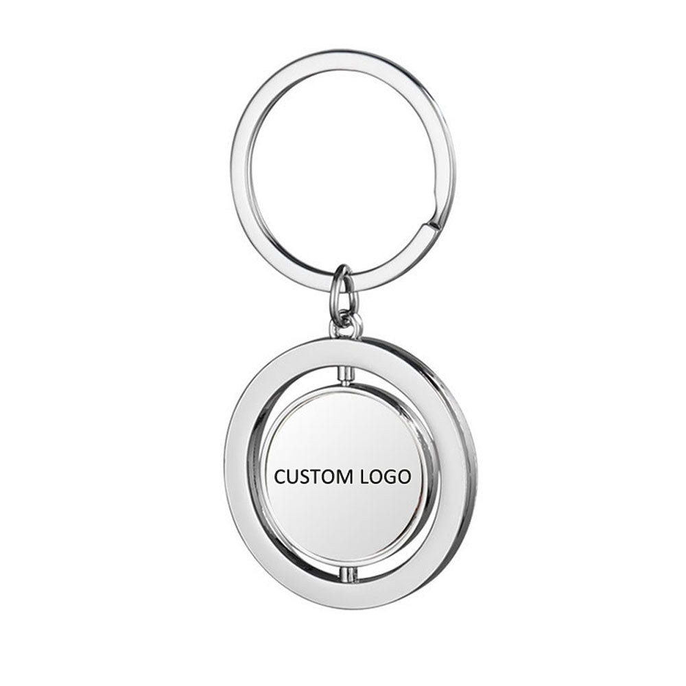Wholesale Custom Graduation Teachers Souvenir Round Shaped Key Chain Laser Engraved Logo Metal Blank Keychain Keyring
