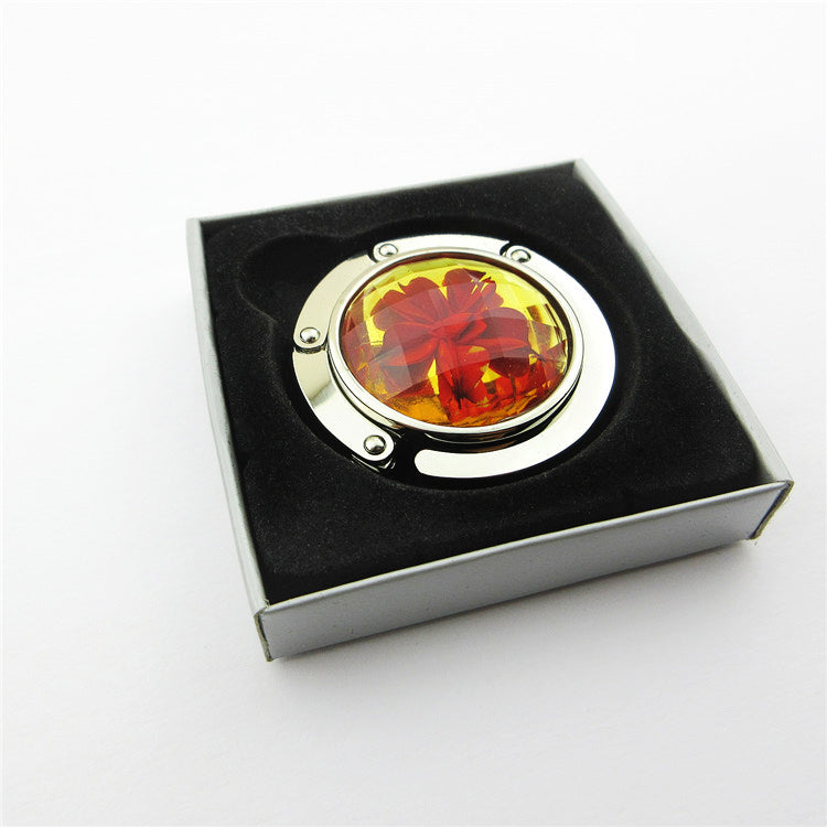 Custom Creative Table Top Folding Purse Hook Handbag Holder Accessories Metal Bag Hanger