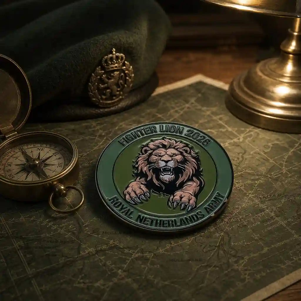 Royal Netherlands Army Fighter Lion Challenge Coin | Custom Military Coin
