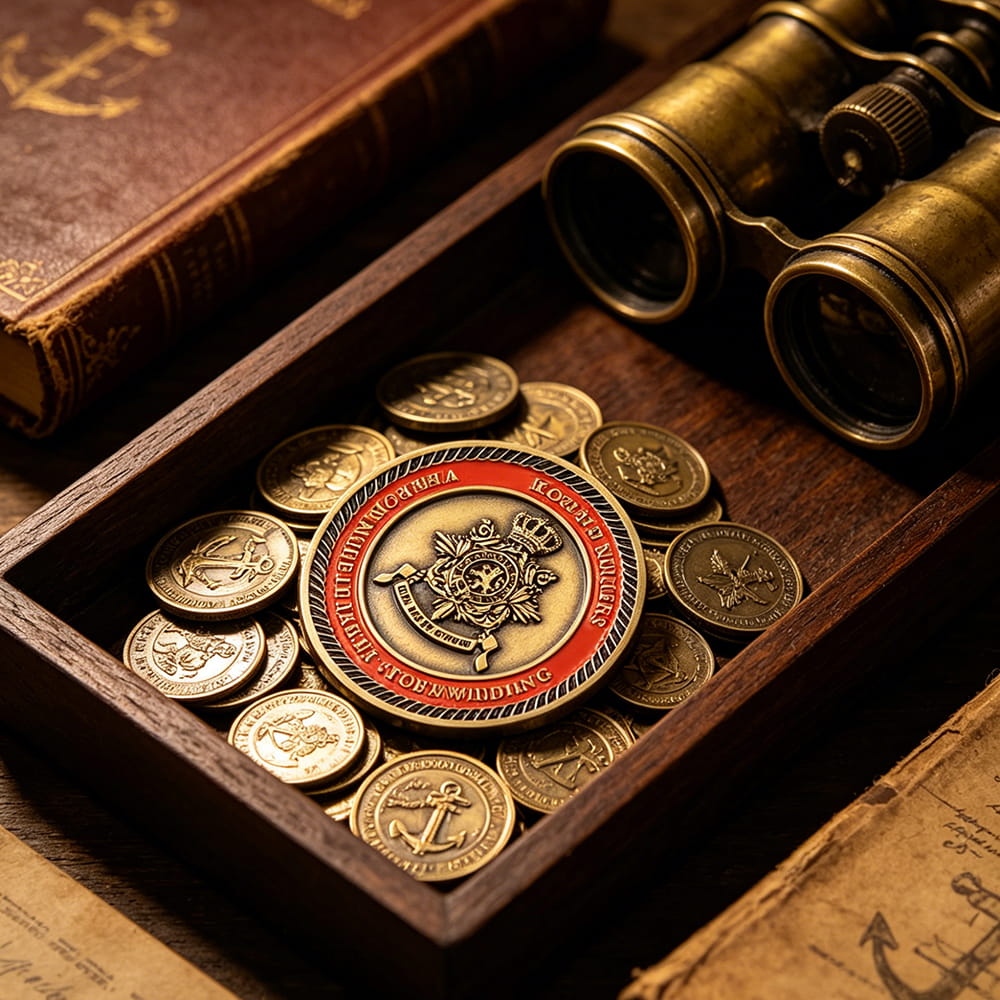 Naval Heritage Double-Sided Challenge Coin | Custom Military Commemorative Coin