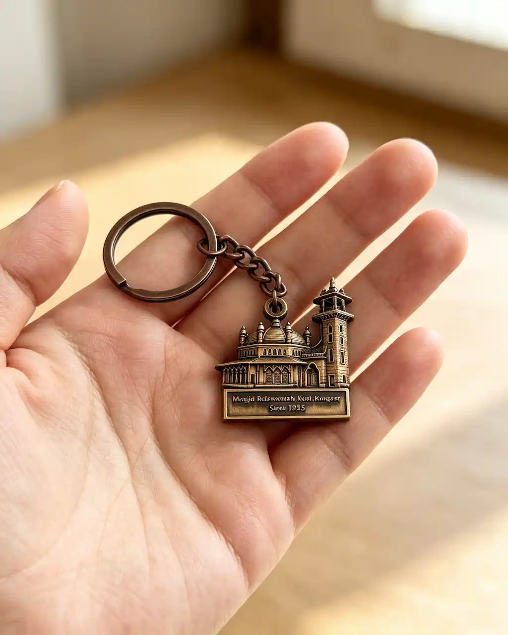 Custom 3D Metal Architectural Keychain | Antique Bronze Finish | Low MOQ