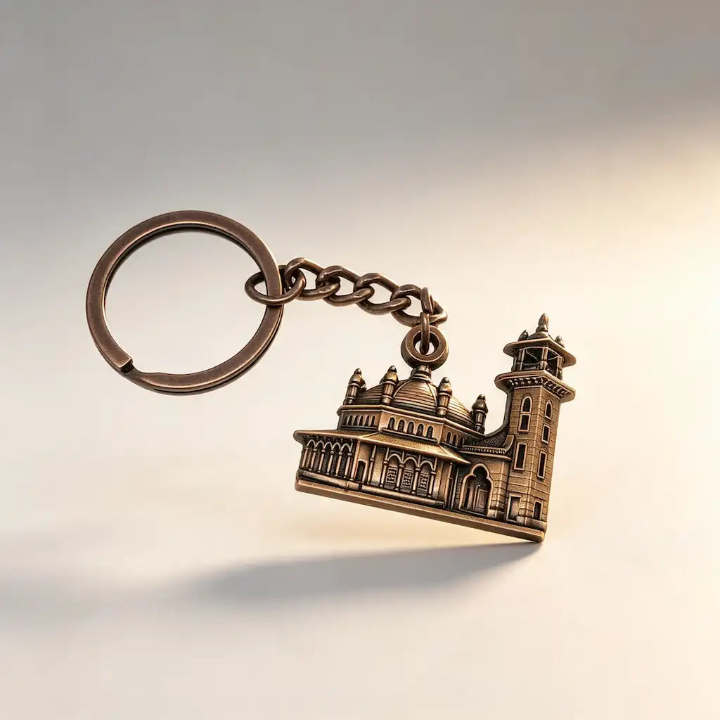 Custom 3D Metal Architectural Keychain | Antique Bronze Finish | Low MOQ
