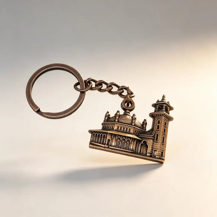 Custom 3D Metal Architectural Keychain | Antique Bronze Finish | Low MOQ
