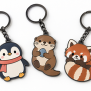 Custom Enamel Keychain | Cute Cartoon Animal Metal Keyrings Bulk OEM