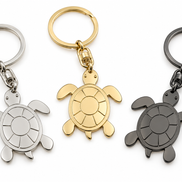 Custom Sea Turtle Keychain | Metal & Enamel Ocean Keyrings Bulk OEM