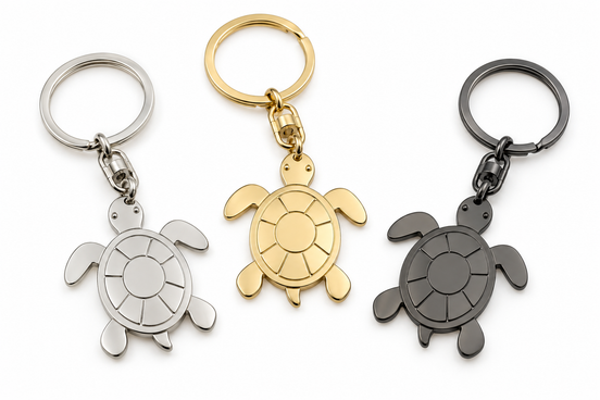 Custom Sea Turtle Keychain | Metal & Enamel Ocean Keyrings Bulk OEM