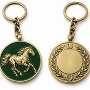 Custom Antique Metal Keychain | 3D Relief Souvenir Keyrings Bulk OEM
