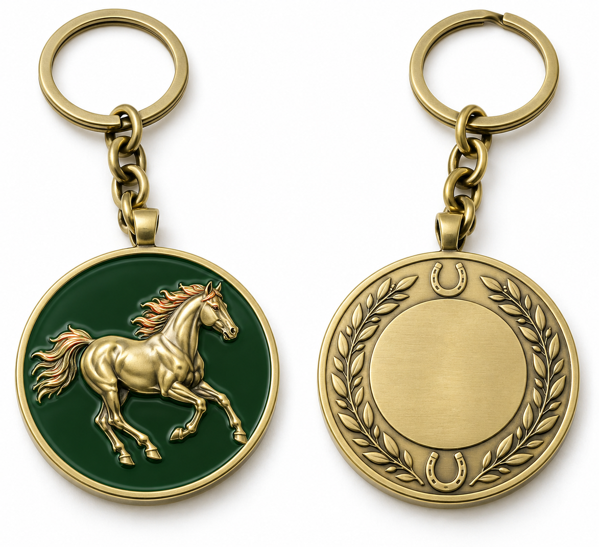 Custom Antique Metal Keychain | 3D Relief Souvenir Keyrings Bulk OEM