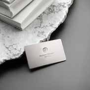 Thank You Cards Personalized Custom Luxury Stainless Steel Matte Black Gold Engrav Laser Blank 0.8mm Thick Metal Business Card