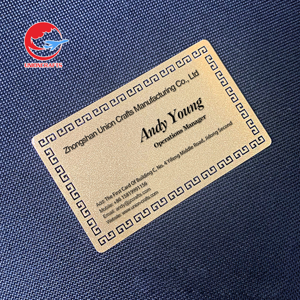 Thank You Cards Personalized Custom Luxury Stainless Steel Matte Black Gold Engrav Laser Blank 0.8mm Thick Metal Business Card