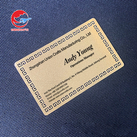 Thank You Cards Personalized Custom Luxury Stainless Steel Matte Black Gold Engrav Laser Blank 0.8mm Thick Metal Business Card