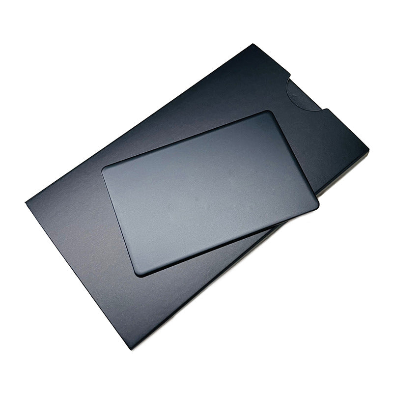 Thank You Cards Personalized Custom Luxury Stainless Steel Matte Black Gold Engrav Laser Blank 0.8mm Thick Metal Business Card