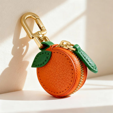 Kawaii Women's Bag Charms Key Chain Wholesale Luxury Custom Blanks Genuine Pu Leather Cute Small Mini Coin Purse Wallet Keychain