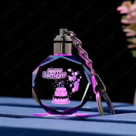 OEM Custom Double-Sided Crystal Acrylic Keychains with Laser Engraved Logo for Corporate Promotions & Bulk Logo Keychains