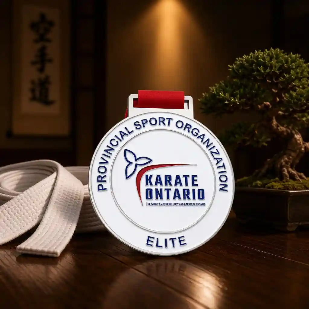 Custom Karate & Martial Arts Medal | Silver Enamel Sports Award – GFTCRAFTS