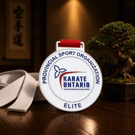 Custom Karate & Martial Arts Medal | Silver Enamel Sports Award – GFTCRAFTS