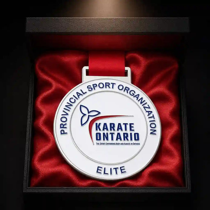 Custom Karate & Martial Arts Medal | Silver Enamel Sports Award – GFTCRAFTS