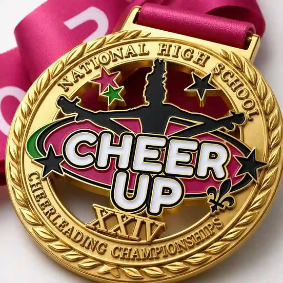 Custom Cheerleading Championship Medal | Gold Enamel Sports Award – GFTCRAFTS